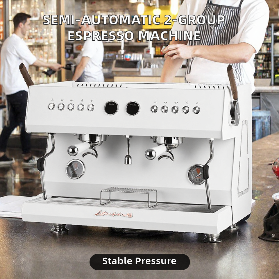 Commercial Semi-Automatic Espresso Coffee Machine 2-Group Multi-Boiler ...