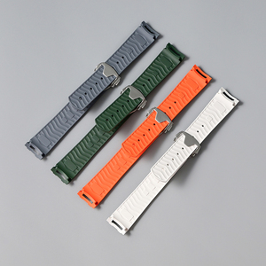 Correa de caucho FKM con extremo curvado para la nueva serie <span class=keywords><strong>Omega</strong></span> <span class=keywords><strong>Seamaster</strong></span> 300 con cierre desplegable plegable de 20 mm, correa de repuesto para reloj de buceo - Product Image 6