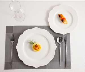 Custom White Wedding Dinner <b>Plates</b> Scalloped Edge <b>Ceramic</b> Classic Design China Origin Personalized Logo/Design Tableware for - Product Image 1