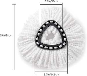 Repuestos para aspiradora de hogar inteligente, repuesto de mopa giratoria de microfibra para cabezales de mopa <span class=keywords><strong>Vileda</strong></span> O-cedar 360 EasyWring Fit Velidas - Product Image 2