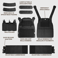 Chaleco Táctico OEM ODM, Portaplacas Duradero con Sistema MOLLE, Equipo Táctico con Cinturón Ajustable para Deportes y Entrenamiento al Aire Libre