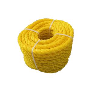 Corde en polypropylène torsadé de 1/4 pouces, cordon en Poly <span class=keywords><strong>Pro</strong></span> flottant jaune, 50 pieds - Product Image 3