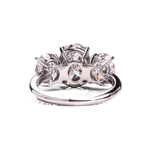 Élégant Vintage Art Déco 925 Bague en Argent Sterling Lab-Créé Diamant À La Main Élégant Déclaration Pièce En Vrac Produit - Product Image 4