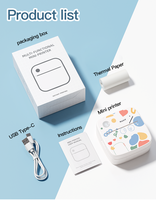 Autocollant Imprimante Notes Scolaires Journal DIY Cadeaux pour Enfants 203dpi Emballage Thermique Étiquettes Imprimante Machine