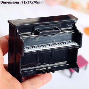 Mini juego de muebles de casa de muñecas de plástico, modelo de escena de sala de estar con <span class=keywords><strong>piano</strong></span> en miniatura y casa de juegos, juguete <span class=keywords><strong>para</strong></span> juego imaginativo - Product Image 4
