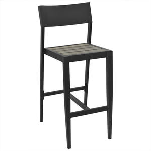 Moderne restauranttafel en -stoelenset, commerciële kwaliteit, aluminiumlegering, teakhout, kunststof, waterdicht, geschikt voor hotels en patio's. - Product Image 4