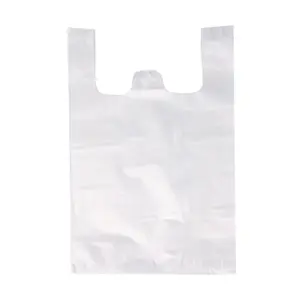 Großhandel tragbare Plastiktüten benutzer definierte Logo Lebensmittel Supermarkt Einkaufstasche Einweg Kunststoff Weste Tasche