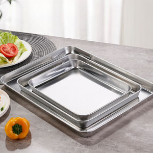 ถาดอบอะลูมิเนียมทรงสี่เหลี่ยมสำหรับพิซซ่า <span class=keywords><strong>ขนม</strong></span>ปัง เค้ก และขนมอบ ใช้กับเตาอบเบเกอรี่ระดับมืออาชีพ - Product Image 2