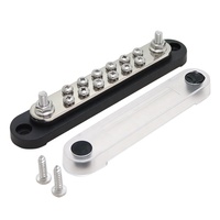Barre de bus 150A avec goujons M4 M6, bloc de distribution d'alimentation de batterie rouge et noir 12V pour véhicules automobiles, marins et bateaux