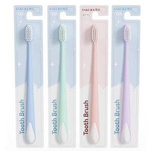 Cepillo de Dientes Sakura de Cerdas Suaves, Manual, para Adultos, Uso en Viajes, Paquete Individual - Product Image 4