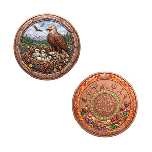 Nouvelle Arrivée Pièce Commémorative en Cuivre 3D en Relief Élevé, Motif <span class=keywords><strong>Nid</strong></span> <span class=keywords><strong>d</strong></span>'Aigle Chauve Intricateur, pour Collection et Cadeau - Product Image 1