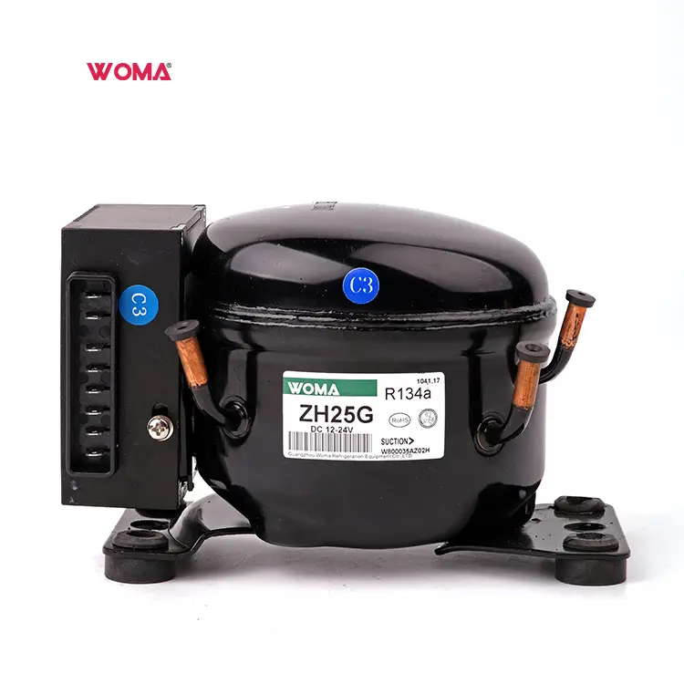 WOMA R134a ZH25G güneş enerjisi dondurucu mini buzdolabı DC motor buzdolabı kompresörü taşınabilir araba buzdolabı kompresörü