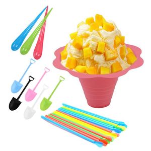 High Quality New Ideas Flower <b>Plastic</b> Ice Cream <b>Cup</b> Cone Shaved Ice <b>Cup</b> 4oz 8oz Flower Small Bowls - Product Image 3