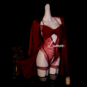 Camicia da notte sexy in pizzo da <span class=keywords><strong>donna</strong></span> con fiocco, vestito intero, lingerie sexy, abito seducente da letto - Product Image 2