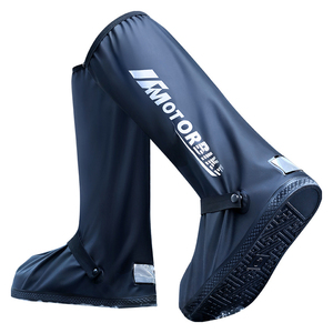 Cubrezapatos Impermeables de PVC de Tubo Alto, Cubrebotas Reutilizables con Reflector - Product Image 1
