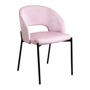 Sedia da Pranzo in Tessuto di Lino dal Design Moderno, Arredamento per la Casa, <span class=keywords><strong>Sedie</strong></span> con Gambe in <span class=keywords><strong>Metallo</strong></span> Nero per Sala da Pranzo - Product Image 4