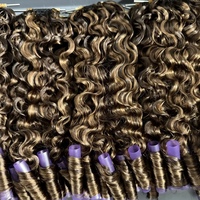 Vente en gros usine – Cheveux humains brésiliens bouclés à plumes, pré-séparés, invisibles, pour tresses, pour femmes