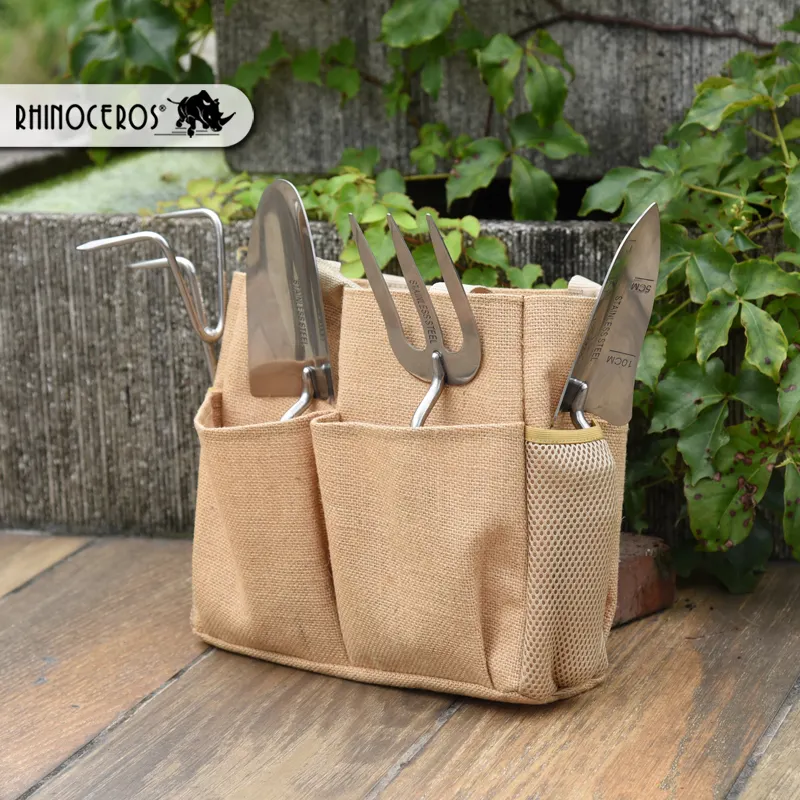 Gardening Set Tools Promotion Durable Wheat Straw Handle Stainless Steel Metal Small Garden Trowel Hoe Fork Gardening Tools For Women Gift Sets