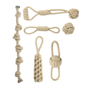 Juguete para Perros de Cuerda con Nudos, Diseño Antidesgarro, Estilo Interactivo de Cáñamo y Algodón, Pelota de Cuerda para Masticar en Casa, Modelo Tira y Afloja, Directo de Fábrica - Product Image 4