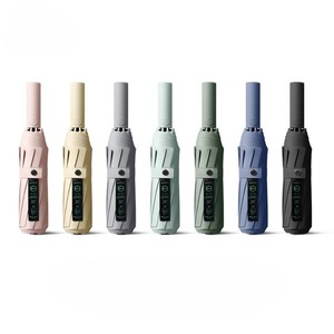 Parapluie promotionnel classique à trois plis pour adultes avec revêtement noir Nylon & Pongee Fabric Business Gifts - Product Image 1