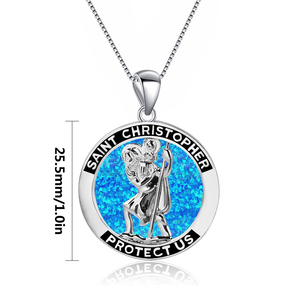 Pendentif rond style Ins, pendentif collier Mary <span class=keywords><strong>Jane</strong></span> bleu australien, accessoires en gros - Product Image 6