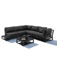 Ensemble de canapés modernes pour l'extérieur, chaise de loisirs, meubles de luxe en teck pour patio, balcon, jardin, imperméable et durable