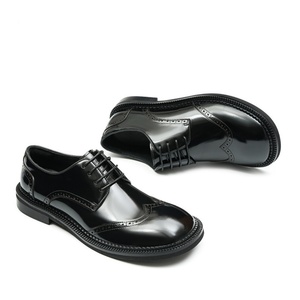 Chaussures pour hommes en cuir véritable italien, élégantes et luxueuses, respirantes, légères, à semelle plate, pour les occasions formelles, les mariages et les affaires - Product Image 6