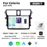Lecteur multimédia MEKEDE DUDU7 12 + 512G GPS Navigation 2K Ecran Lecteur voiture-play Android Auto Audio Radio pour Suzuki Celerio 2015-2018
