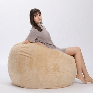 Soft Fur Chair <strong>Yellow</strong> Bed Sofa Modern Child Sofa Plush <strong>Bean</strong> <strong>Bag</strong> - Product Image 2