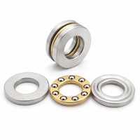 Rodamiento de Bolas de Empuje Plano F10-17, F10-17M 10x17x5mm, Rodamientos de Bolas Axiales Planos de Acero Cromado de Alta Velocidad y Alta Precisión en Miniatura