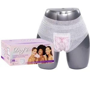 Hygiene Sanitary Women Cotton One Use Underwear Panty Organic Menstrual Underwear Cotton Period Panties