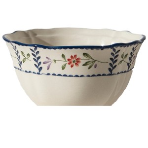 Service de vaisselle en céramique botanique vintage, compatible micro-ondes, style campagne française, assiettes en porcelaine verte à motifs floraux, assiettes à soupe et à poisson - Product Image 5