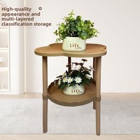 Table d'appoint mobile en plastique durable, style minimaliste moderne, couleur crème, pour salon