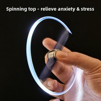 Stylo Fidget Spinner Personnalisé avec Logo Imprimé, Gyroscope Rotatif de Décompression, Stylo Bille LED Lumineux Créatif, Jouet Cadeau