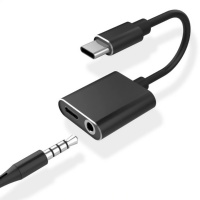 Câble adaptateur pour écouteurs Type-C portable 2-en-1 3,5 mm TPE 3A à charge rapide pour appareil photo et écoute musicale – Meilleures ventes