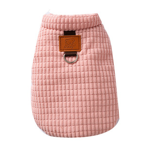 Pet Dog <b>Cat</b> Vest Pink Dark Brown Corduroy Thickened Warm Autumn Winter <b>Clothes</b> - Product Image 5
