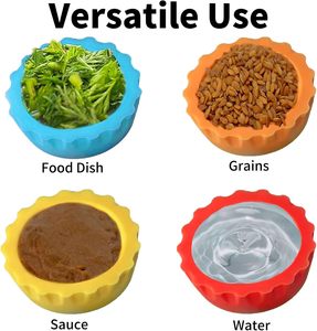Comedero y Bebedero para Geckos Crestados, Recipiente Reutilizable para Reptiles Pequeños, Alimentador de Silicona Impermeable para Tarántulas, Isopodos y Lagartos, Accesorios de 3.5 ml - Product Image 6