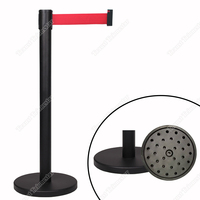 2m 5m Ceinture rétractable Ligne de file d'attente Poteaux métalliques Barrières de trafic pour queue de contrôle Poteau de barrière Stanchion