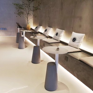 Bắc Âu Sang Trọng Bàn Cà Phê Ngoài Trời Patio Bê Tông Với Nhôm <span class=keywords><strong>Top</strong></span> Bàn Cà Phê - Product Image 5