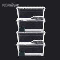 NOUVEAU Boîte à reptiles en plastique transparent haute ventilation avec plate-forme de pèlerinage pour grenouilles