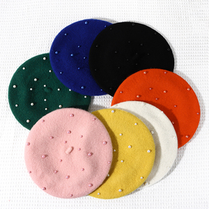 Boina de Moda con Logotipo Personalizado 2026, <span class=keywords><strong>Gorro</strong></span> de <span class=keywords><strong>Pintor</strong></span> de Lana para Niñas, Dulce y Lindo, Directo de Fábrica - Product Image 2