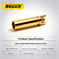 Connecteur banane plaqué or 4 mm, haute intensité, mâle/femelle, en laiton et cuivre, pour batterie de modèle d'avion RC