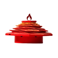 Lampe de table décorative en papier pliable à effet de feu de Noël - Lampe de nuit en bois et papier rechargeable de luxe pour la maison et l'hôtel