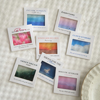 Marque-pages personnalisés en PVC transparent, motifs paysages aériens, pinces de lecture pour étudiants, cartes postales décoratives DIY