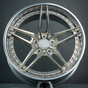 Jantes forgées GPW, structure en 2 parties, finition dorée, couleurs personnalisables pour Ferrari 812 <span class=keywords><strong>GTS</strong></span> 911 Turbo S Audi RS E-tron GT - Product Image 1
