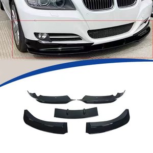 ลิ้นกันชนหน้าสำหรับ BMW ซีรีส์ 3 E90 ปี 2009-2011 แบบ 5 ชิ้น สีดำเงา วัสดุ ABS ชุดแต่งกันชน - Product Image 1
