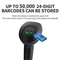 Xincode-escáner de código de barras para almacén, lector de código de barras de imagen inalámbrica, 1D, 2D, manual, Qr