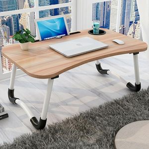 Table pliante pour ordinateur portable, support portable pour lit, canapé, fauteuil, avec porte-gobelet pour travailler - Product Image 5