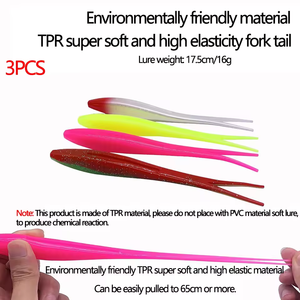 3 <span class=keywords><strong>c</strong></span>ái/gói Thả Chụp Tpr Mềm Mồi <span class=keywords><strong>C</strong></span>âu <span class=keywords><strong>C</strong></span>á Lure 170Mm 15.5G V-Hình Dạng Tách Đuôi Swimbait Sâu Nướ<span class=keywords><strong>c</strong></span> Ngọt <span class=keywords><strong>C</strong></span>âu <span class=keywords><strong>C</strong></span>á Giải Quyết Thu Hút - Product Image 2