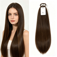 Extensions de cheveux humains russes ondulés, double trame machine, super double drawn, vrais mèches vierges Remy, tissage naturel, vente en gros en vrac
